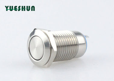Çin Gümüş Renkli Panel Montajlı Buton, 12mm Mandallı Push Button Anahtarı Distribütör