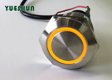 Çin Mini LED Işık Push Button Anahtarı 19mm Mandallama Anlık Moistureproof Distribütör