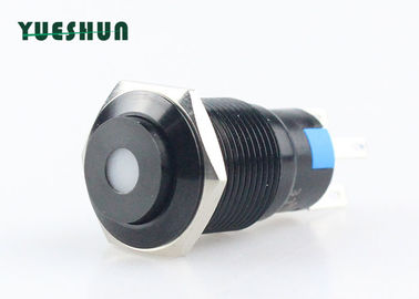 Çin Alüminyum Metal Push Button Anahtarı Mavi Kırmızı Nokta Tipi LED Işıklı 1NO 1NC Distribütör