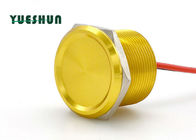 Çin Alüminyum Piezo Push Button Anahtarı YOK Lamba 25mm 24VAC 100mA Sarı Gövde şirket