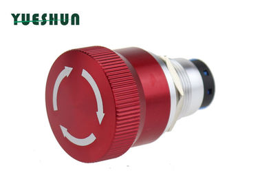 Çin Pirinç Nikel Kaplama Acil Buton, 5A 250VAC Kırmızı Acil Durdurma Düğmesi Distribütör