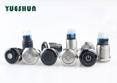 Çin 19mm Su Geçirmez Push Button LED Işıklı, Metal Push Button Anahtarı 19mm Distribütör