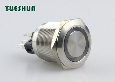 Çin Su geçirmez Mandallama Push Button LED Işıklı, Metal 6 Pin Push Button Anahtarı Fabrika