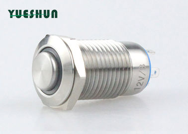 Çin 12 V 36 V 12mm LED Metal Push Button, Işıklı Anlık Push Button Anahtarı Fabrika