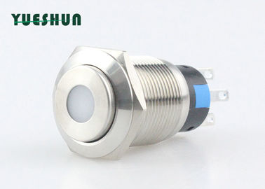 Çin Paslanmaz Çelik Mandallama Metal Push Button Anahtarı, 12 V 24 V Otomotiv Push Button Anahtarları Fabrika